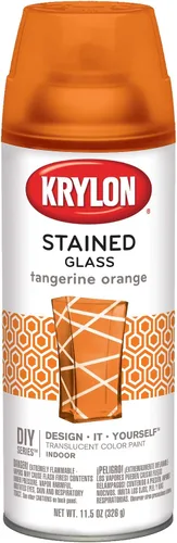 Krylon K09034000 Pintura en aerosol para vitrales, 11.5 onzas, naranja mandarina Anaranjado mandarina