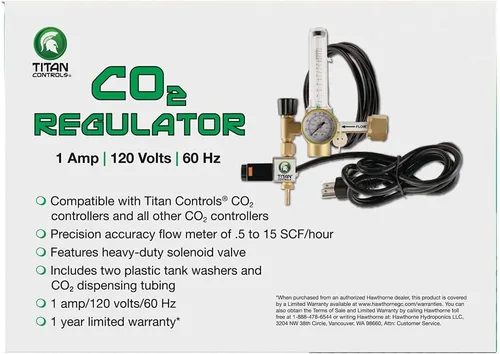 Miniatura 6 de Titan Controls Regulador de CO₂: compatible con controladores de CO₂ Titan Controls y otros controladores de CO₂, para jardines