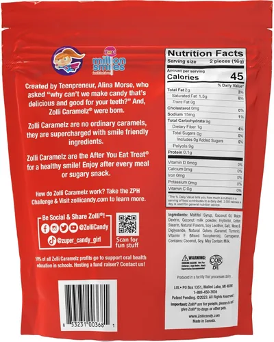 Miniatura 2 de Zolli Caramelz Caramelz Caramelz - Caramelo cremoso, masticable, sin colorantes, caramelo saludable apto para dieta keto y diabética, golosinas