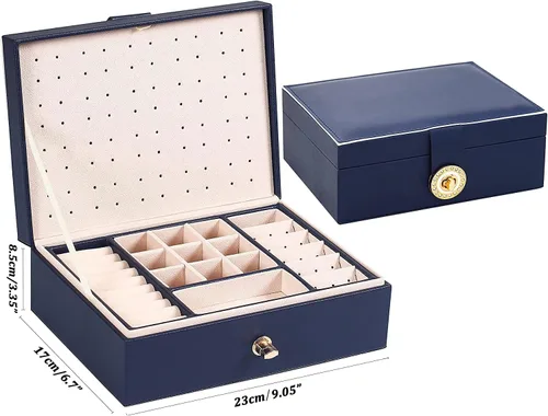 Miniatura 7 de ARIYIBO Joyero para aretes, cajas de joyería para mujeres y hombres, organizador de aretes, organizador de aretes para niñas y mujeres, caja