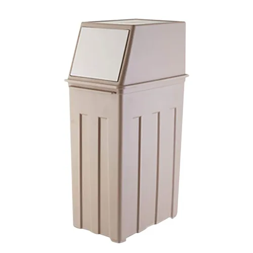 Primo Supply Cubo de basura grande de 8 galones con tapa con bisagras, 32 cuartos de galón, bote de basura delgado de 11.8 x 7.5 x 24.6 pulgadas con