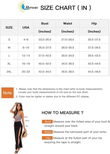 Miniatura 6 de Herseas Traje de baño para mujer, pantalones elásticos de cintura alta dividida en el muslo y pierna ancha, pantalones de playa con borla