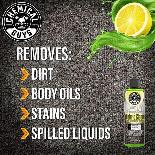 Miniatura 7 de Chemical Guys CWS2031602 Fabric Clean - Champú de espuma cítrica para alfombras y tapicería + eliminador de olores (autos, asientos y tapetes)