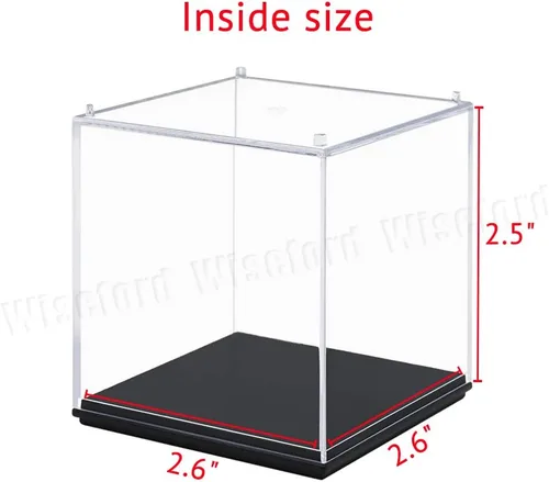 Miniatura 3 de Vitrina pequeña (2.6 x 2.6 x 2.5 pulgadas) caja transparente de acrílico para mini figura