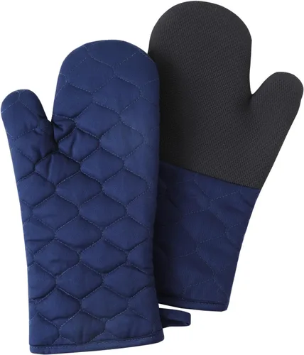 Miniatura 9 de Glynniss Guantes de horno resistentes al calor, 2 guantes de silicona para horno, superficies de agarre antideslizantes, guantes de cocina para Vino