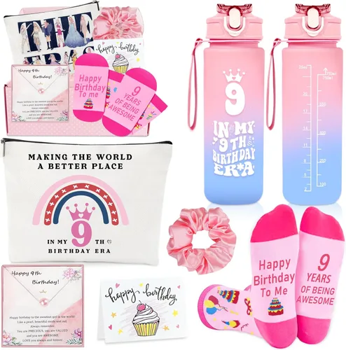 Miniatura 14 de Awfrky - Set de regalo en caja de botella de agua fabulosa de 25oz de color rosa, regalos de cumpleaños para mujeres - Divertidas ideas de regalo