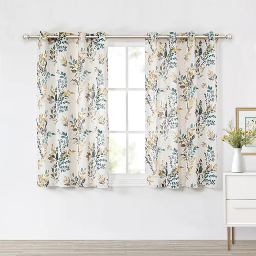 Miniatura 2 de MYSKY HOME Cortinas florales de 63 pulgadas de largo