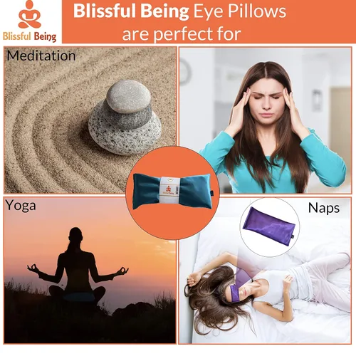 Miniatura 2 de Almohadilla de Seda para Ojos con aroma a lavanda - Almohadillas para Ojos con Aromaterapia - Perfectas para Meditación y Relajación (Amatista)