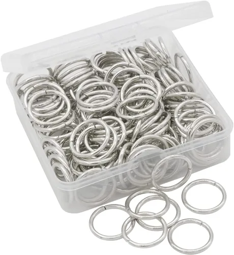 Miniatura 13 de 100 anillos de salto abiertos de 0.71 pulgadas, conectores de joyería de bronce para hallazgos de joyería, suministros de fabricación, pulseras