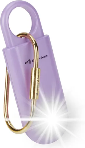 Miniatura 17 de Alarma de seguridad personal de 130 dB con luz estroboscópica. Alertas de emergencia SOS de sonido fuerte con mosquetón. Sirena de llavero