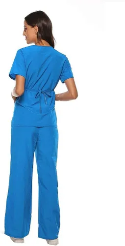 Miniatura 7 de Conjuntos de ropa quirúrgica para mujer, uniforme de enfermera, camiseta y pantalón deportivo, ropa de trabajo, elástico, de manga corta, cuello