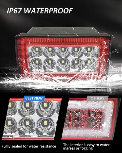 Miniatura 5 de Bestview 5-En-1 Kits de ensamble de luces antiniebla traseras LED Compatibles para Subaru WRX STI Impreza XV Crosstrek 2011-2021, función como luces