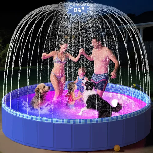 Miniatura 13 de Piscina inflable para niños, almohadilla antideslizante para patio trasero, piscina infantil de PVC grueso para interiores y exteriores, estanque