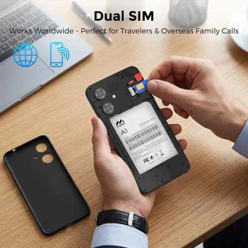 Miniatura 3 de MIRO Teléfono celular 4G - Nuevo teléfono inteligente Android 14 Go Edition, pantalla de 6 pulgadas, 2 GB+32 GB (256 GB expandible), batería de 3000