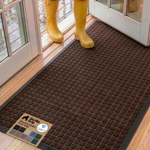 Miniatura 50 de Gorilla Grip - Tapete WeatherMax todoterreno 100% impermeable, caucho natural, resistente a manchas y decoloración, perfil bajo, interior y Grafito