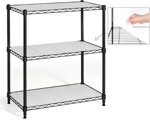 Miniatura 13 de CAPHAUS NSF Unidad de Estantería de Alambre de Altura Ajustable con Forro, Estantería de Almacenamiento de Sótano, Estantes de Almacenamiento de 5