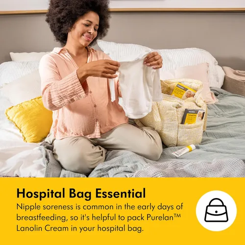 Miniatura 8 de Medela Purelan - Crema para pezones de lanolina, alivio rápido para los pezones doloridos y la piel seca durante la lactancia, segura para amamantar