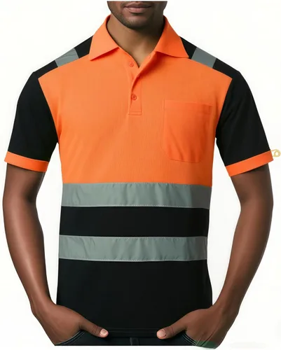 Miniatura 8 de Camisa de seguridad para hombre, camiseta reflectante de alta visibilidad, de secado rápido, transpirable, suave