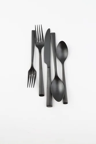 Miniatura 4 de Cambridge Silversmiths Gilda Black Satin - Juego de cubiertos de 20 piezas, servicio para 4 personas Satén negro