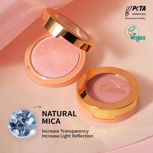 Miniatura 4 de Oulac Rubor en Polvo para Rostro Coral Mate Crema en Polvo Pigmentada para Piel Cálida, Tonos Claros y Medios Mate Natural Peso Ligero y 12