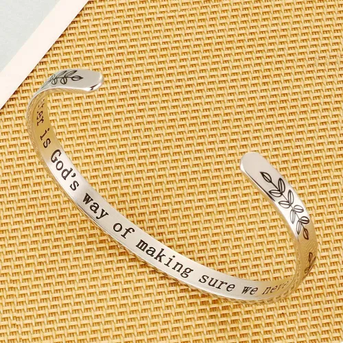Miniatura 4 de M MOOHAM - Pulseras para mujeres y niñas, con mantra, joyería motivacional, divertida, para mejor amiga, mamá, hija, hijo, hermana o sobrina