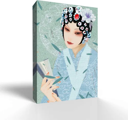 Miniatura 33 de wall26 Lienzo decorativo para pared, cuadros de personajes de ópera china, decoración de pared para el hogar, dormitorio, sala de estar, pinturas