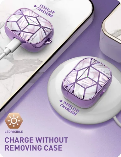 Miniatura 3 de i-Blason Cosmo Series - Funda diseñada para Airpods Pro, funda protectora de 360° y elegante funda compatible con Apple AirPods Pro (2019) (meta)