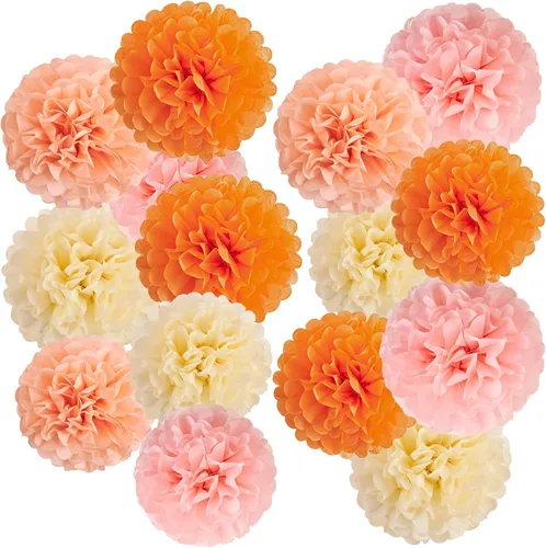 Miniatura 11 de Pompones de Papel de Seda Verde Oliva Salvia Decoraciones de Fiesta Safari Selva Flores de Papel Decoraciones Verde Natural Boho Decoración Colgante