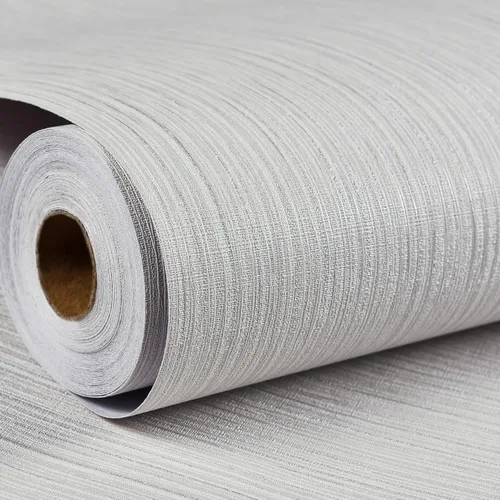 Miniatura 6 de Haimin Papel Tapiz de Tela Texturizado 24 pulgadas X 393 pulgadas Papel de Contacto de Tela Papel de Pared de Lino Texturizado Despegar y Pegar