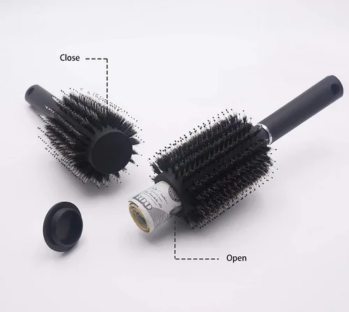 Miniatura 8 de Charmonic Cepillo para el pelo, cepillo redondo seguro para viajes, cepillo seguro con tapa extraíble discreta con bolsa a prueba de olores, puede