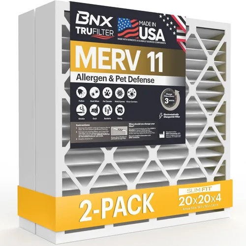 Miniatura 29 de BNX TruFilter - Filtro de aire MERV 11 de 18 x 20 x 1 pulgadas (paquete de 6) – Fabricado en Estados Unidos – Defensa contra Alérgenos Filtro