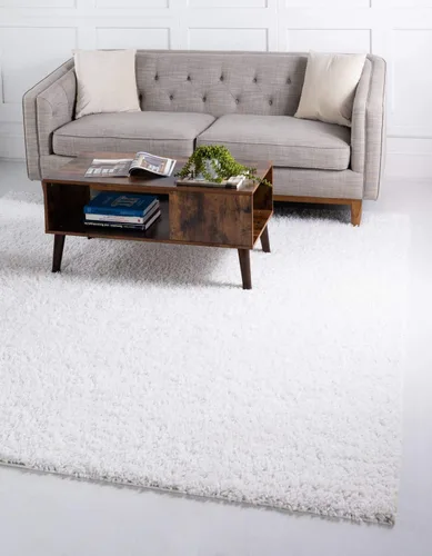 Miniatura 24 de Unique Loom Davos Shag Collection - Alfombra de área, color liso (4 pies 1 pulgada x 6 pies 1 pulgada, rectangular, color pimienta)