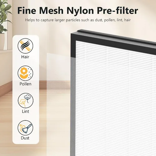 Miniatura 6 de 2 paquetes de filtros de repuesto PR1 para purificador de aire Mooka PR1, filtro premium para habitación grande del hogar de hasta 2200 pies