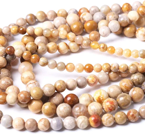Miniatura 4 de 10 mm Cuentas Coral Jade Redondas Sueltas Naturales Cuentas de Gemas Naturales Cuentas de Piedra de Energía de Cristal para Hacer Joyería DIY Jade