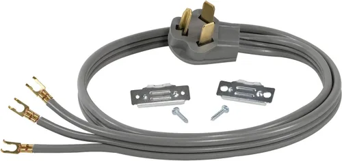 Miniatura 2 de Certified Appliance Accessories Cable de alimentación para electrodomésticos de 30 amperios, cable de secado de 3 puntas, 3 cables con conectores