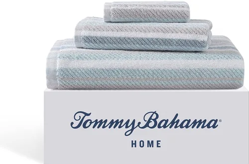 Miniatura 12 de Tommy Bahama - Toallas de baño, 100% suave y absorbente algodón con textura de sarga, baja pelusa y resistente a la decoloración, toallas de baño