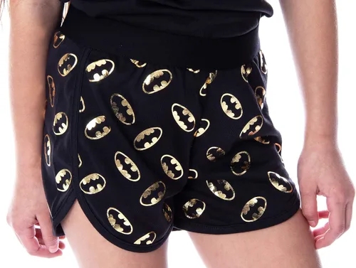 Miniatura 3 de DC Comics - Conjunto de pijama de Batman con logotipo dorado y espalda cruzada para niña