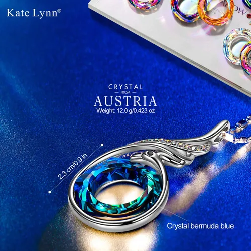 Miniatura 2 de Kate Lynn Rise From the Ashes Sterling Silver Phoenix Necklaces for Women, 17.8"+2.0" Necklace, Packaged with Jewelry Box, Mother's Day Gift