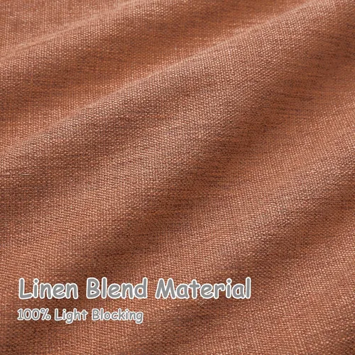 Miniatura 5 de UHITECH - Cortinas opacas beige para sala de estar, cortinas cortas de 35 pulgadas para habitación, cortinas negras para ventanas pequeñas, paneles