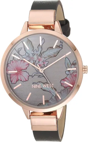 Miniatura 9 de Nine West Reloj de mujer con esfera floral y correa lisa