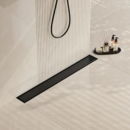 Miniatura 19 de Neodrain Drenaje lineal de ducha de 12 pulgadas con cubierta plana y de inserción de azulejos 2 en 1, drenaje de piso de ducha rectangular de acero