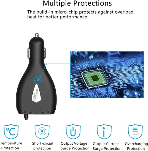 Miniatura 4 de Surface - Cargador de coche, 70 W, 15 V, 4 A, fuente de alimentación para Microsoft Surface Pro 5/Pro 6/Pro 7/Pro 8/Pro X, Surface Book, Surface Go