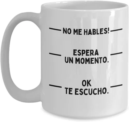Miniatura 3 de Regalos divertidos de taza de café, tazas de café para mujer Taza divertida No Hables tazas de café 12 oz de vidrio, taza de café divertida Rega