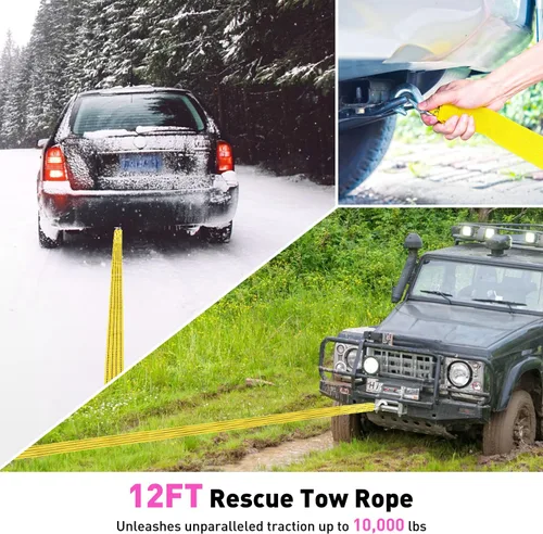 Miniatura 4 de Kit de emergencia en carretera para automóvil con cables de puente, kit de primeros auxilios para automóvil, kit de emergencia para vehículos, kit