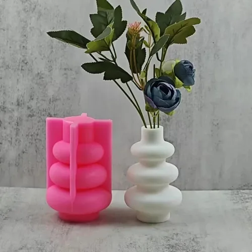 Miniatura 10 de Molde de silicona para maceta de cara abstracta, jarrón para suculentas, jarrón, yeso, molde para concreto, soporte para velas, molde de resina