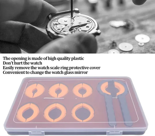 Miniatura 4 de Kit de abridor de anillo de bisel de reloj, kit de herramientas de reparación de relojes profesional con caja de almacenamiento de plástico