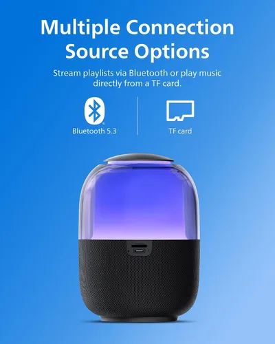 Miniatura 9 de Philips S2108 Altavoz Bluetooth portátil, 5 W RMS, 7 horas de reproducción, emparejamiento estéreo TWS, efectos de luz LED, carga USB-C, graves