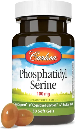 Miniatura 5 de Carlson - Fosfatidilserina, 100 mg, sin OMG, función cerebral, 30 cápsulas blandas