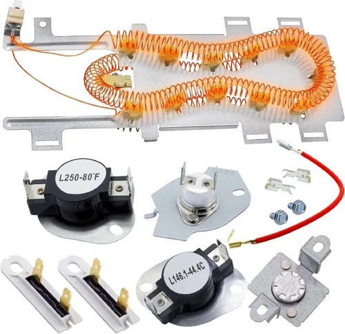 [Actualizado] WP8544771 Kit de elementos calefactores para secadora, corte térmico 279816, fusible térmico 279973 3392519 para Kenmore, Whirlpool