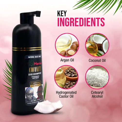 Miniatura 6 de Meme - Champú con infusión de aceite de coco de 16.9 onzas líquidas, color vibrante, resistente a la decoloración, suave para el cuero cabelludo